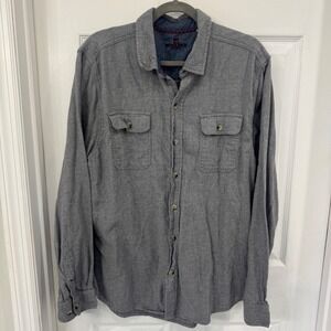 Woolrich Men's Gray Button Down Size XL